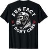 Lustige Tatsache: Es ist mir egal Lustiges Skelett Sarkastisch Humor für Erwachsene Lustig AUF DEM RÜCKEN Unisex T-Shirt