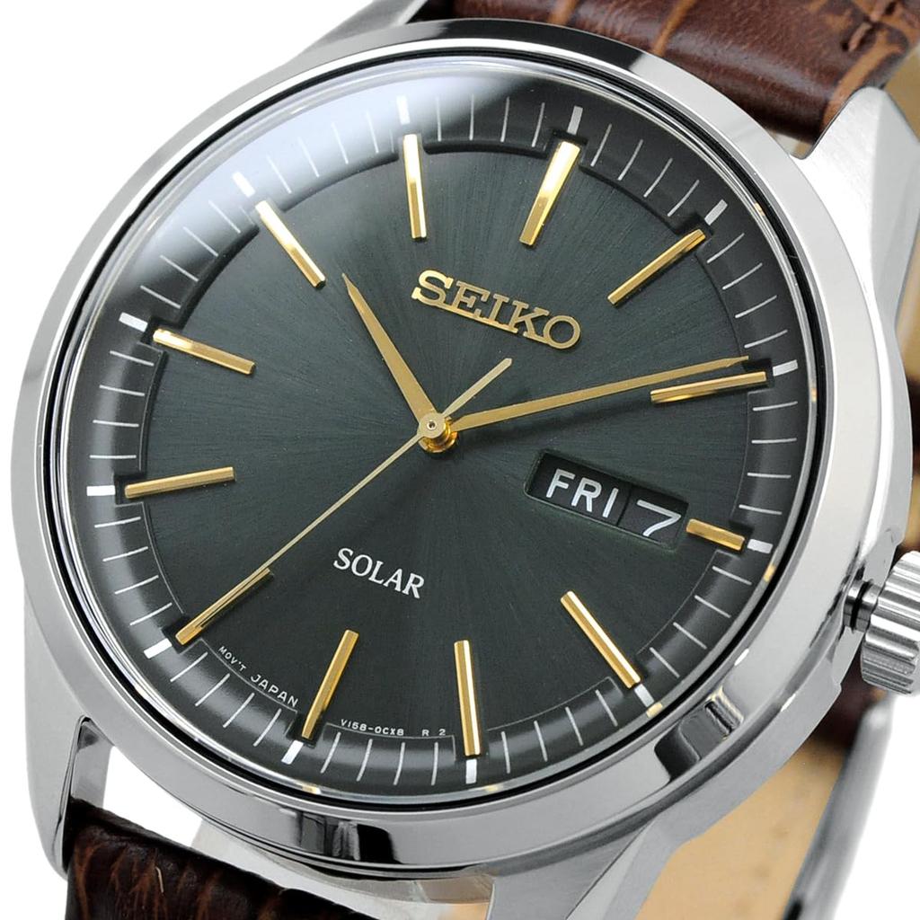 SEIKO Solar Quartz Watch SNE529 Sapphire Glass Brown Leather Band Overseas Model [Seiko] Men's [Item]