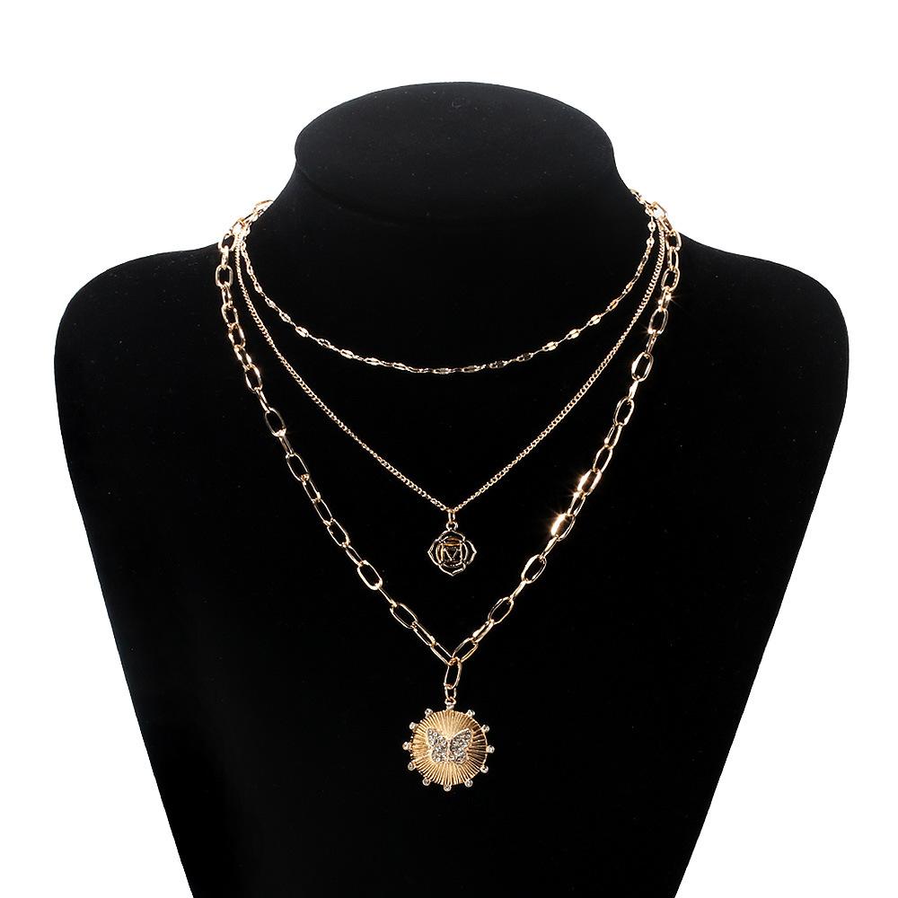 Pearl chain necklace cold wind multi-layer stacking collarbone chain summer