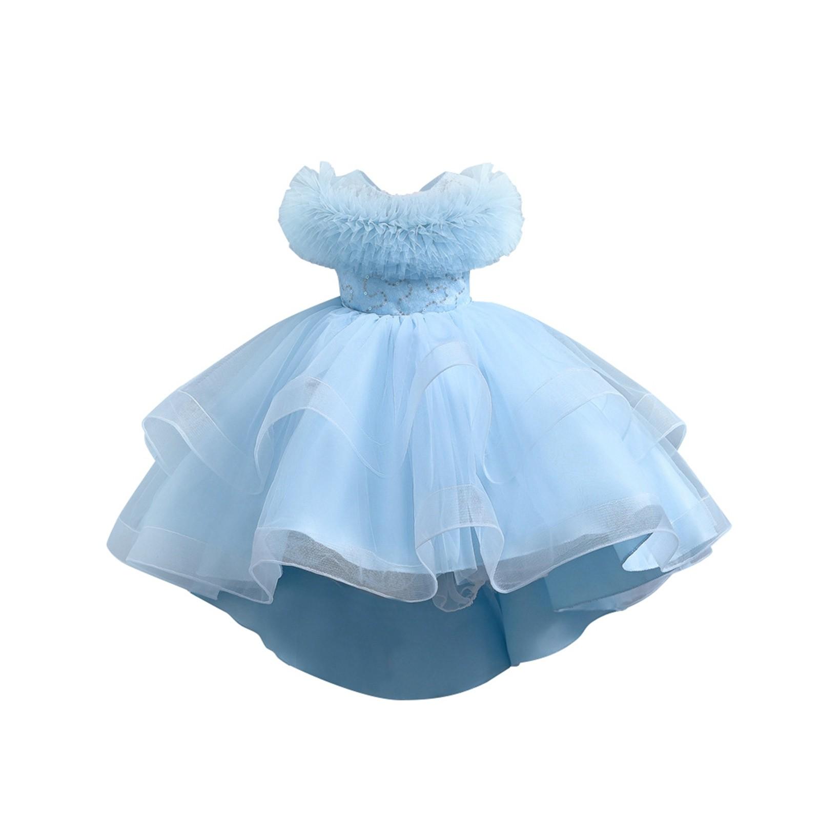 

Детские платья, Модные платья принцессы, Платья с пайетками, Детские костюмы для выступлений, Платья для девочек 130 синий