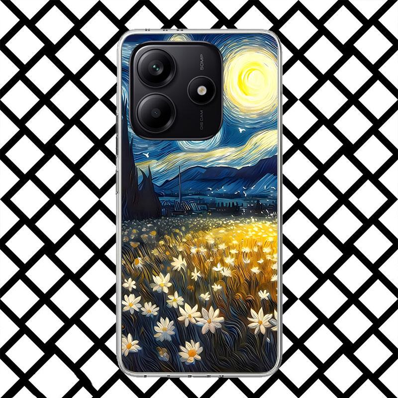 

Starry Night Van Gogh Art Phone Case for Xiaomi Redmi Note 15 14 14S 13 12 12S 11 Pro Plus 11E 11T 11S 10S 5G Soft Cover Fundas Redmi Note 14 4G