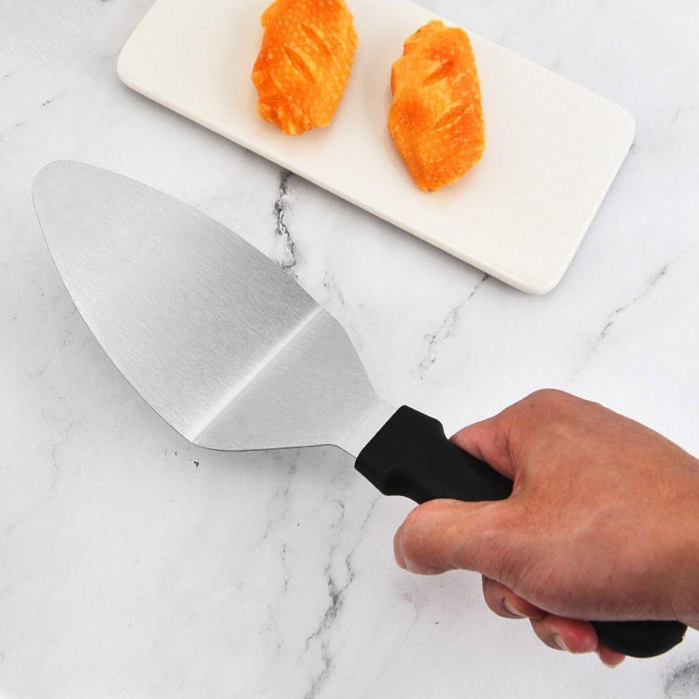Stainless Steel Brownies Spatula Black Anti-scald Handle Steak Shovel  Tiramisu