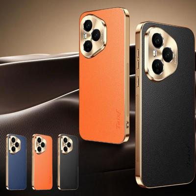 PU-Leder Beschichtung Stoßfeste Hülle Für Honor 400 400Pro Textur Litschi-Muster TPU Weicher Rahmen Hülle Für Huawei Honor 400 Pro