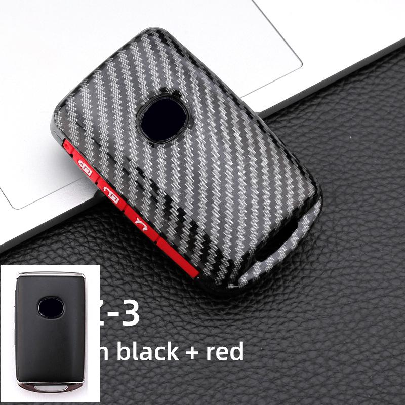 Carbon Fiber+Silicone Car Key Cover Case For Mazda 3 Alexa CX-30 CX30 CX5 CX 5 CX-5 CX8 CX9 CX4 2019 2020 Keychain  Accessories