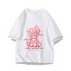 Graffiti Illustration Bear Printing Y2K Girls 100 Cotton TShirt Summer Casual Trendy Vintage Oversized Short Sleeve Unisex Tee