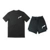 Li-Ning Plain Logo Minimalist Fashion Versatile Breathable Pullover Short Sleeve Casual Sports Suit Unisex suits Black YATW097-1