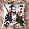 1Pc "Samurai Warrior Pillow Cover – Anime Sword Art For Fan Room, Living Room & Bedroom Decor" 40X40Cm