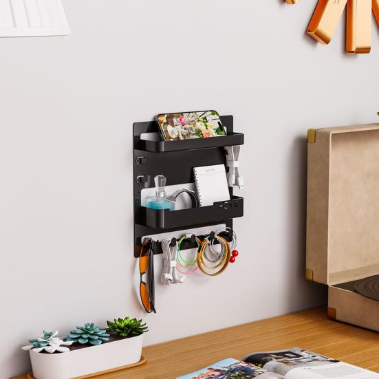 Bedside Shelf Wall Mount Storage Rack Strong Load-bearing Easy Installation Game Console