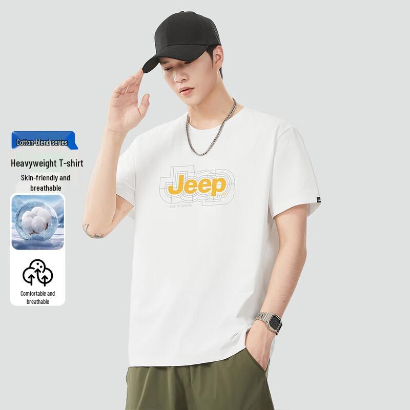 

JEEP Men s Solid Round Neck Short Sleeve T-shirt 2XL