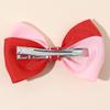 2Pcs Kids Strawberry Bow Side Hair Clips Sweet Candy Two-tone Color Hairpin Grosgrain Ribbon Barrette For Girls Hair Accessories