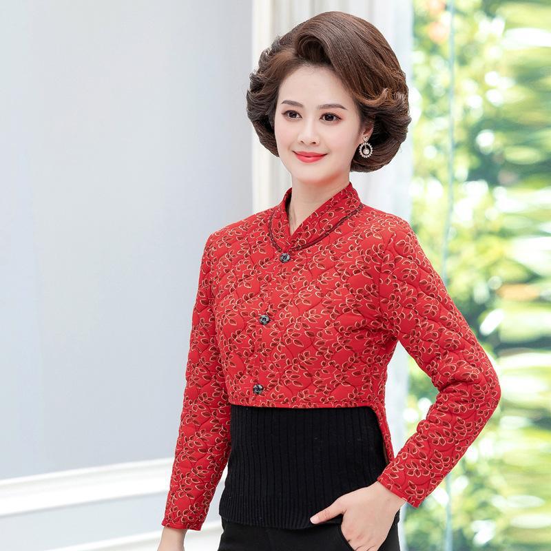 Women's Camel Hair Cotton Vest - Mid-Aged & Elderly, Warm, Thickened, Plus Velvet, Short-Sleeved, Waist & Shoulder Protection.