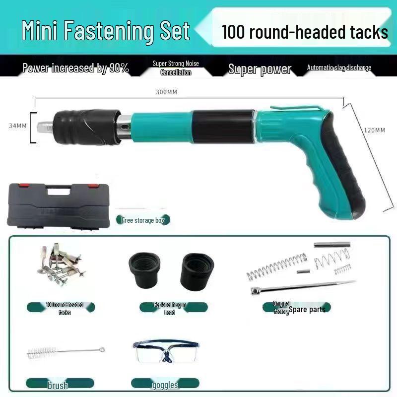 Multi-Purpose Pneumatic Concrete Nail Gun for Ceiling and Wall Fixing, Sound-Dampening