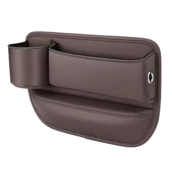 Sitzspalt-Aufbewahrungsbox Auto-Sitzspalt-Organizer mit Getränkehalter und Aufbewahrung für Handy/Schlüssel Kunstleder Kratzfest Auto-Innenraumzubehör