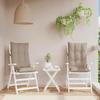 Maison Exclusive - Coussins de chaise à dossier haut lot de 2 taupe tissu oxford