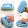 Flexible Plastic Sponge Cleaning Fibre Cotton Bathroom Bathtub Brush With Handle