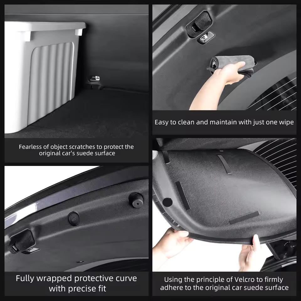 For Tesla Model Y Juniper / Launch 2025 Trunk Tailgate Protective Pad Tpe Rear Trunk Door Guard Anti-Dirty Pad Car Accessories
