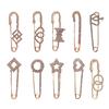 Safety Pin Brooch for Women Rhinestone Decorative Shawl Sweater Clip Alloy Safety Pins for Dress Shirt Cardigan