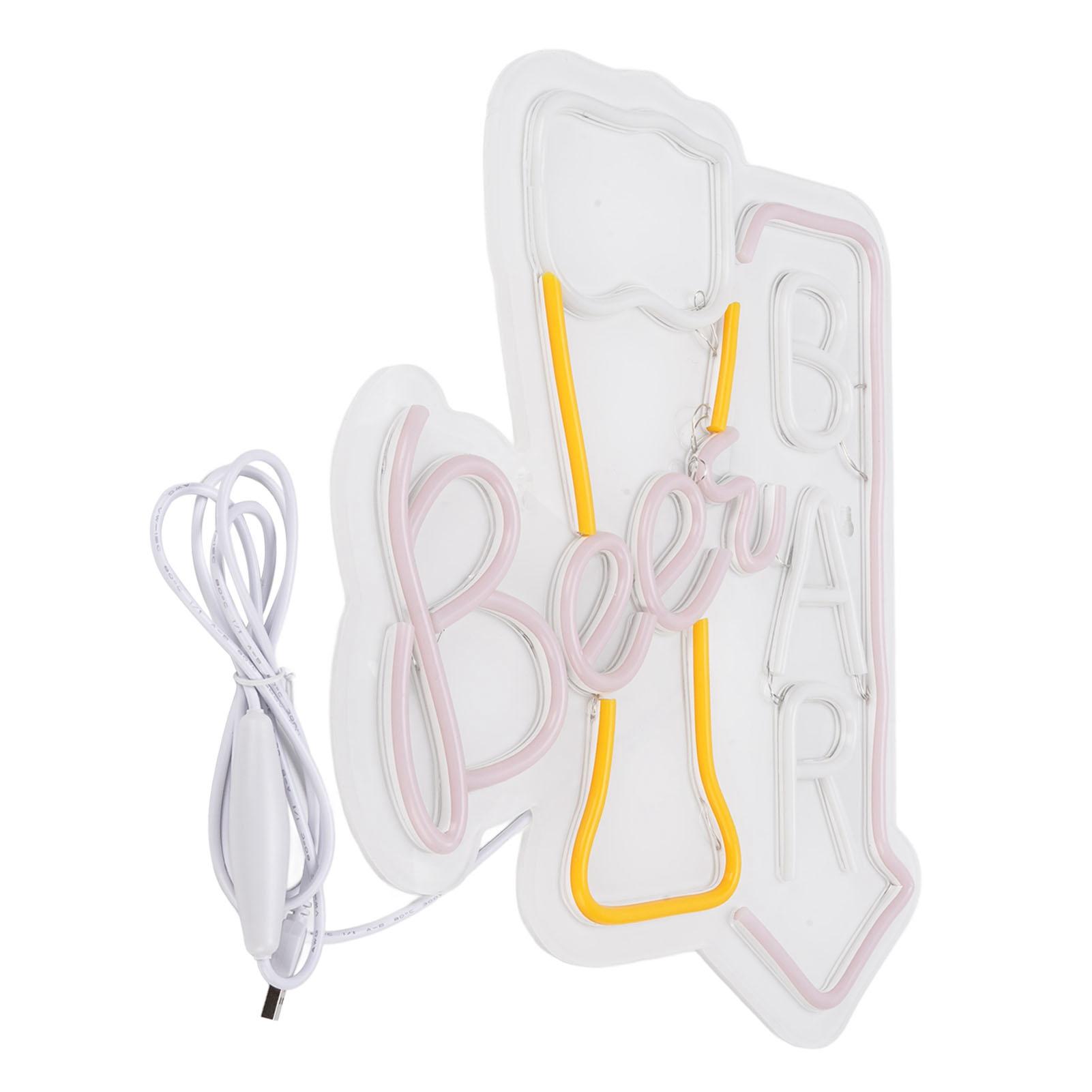 

Пивной бар Знак Красочный Диммируемый Светодиодный свет в форме буквы Магазин Комната Настенное украшение Акриловая панель