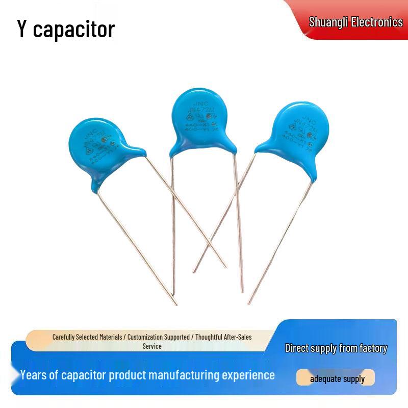 Blue High-Voltage Ceramic Capacitor, Y Capacitor 4.7nF, 400V, 472M, 10mm Lead Spacing
