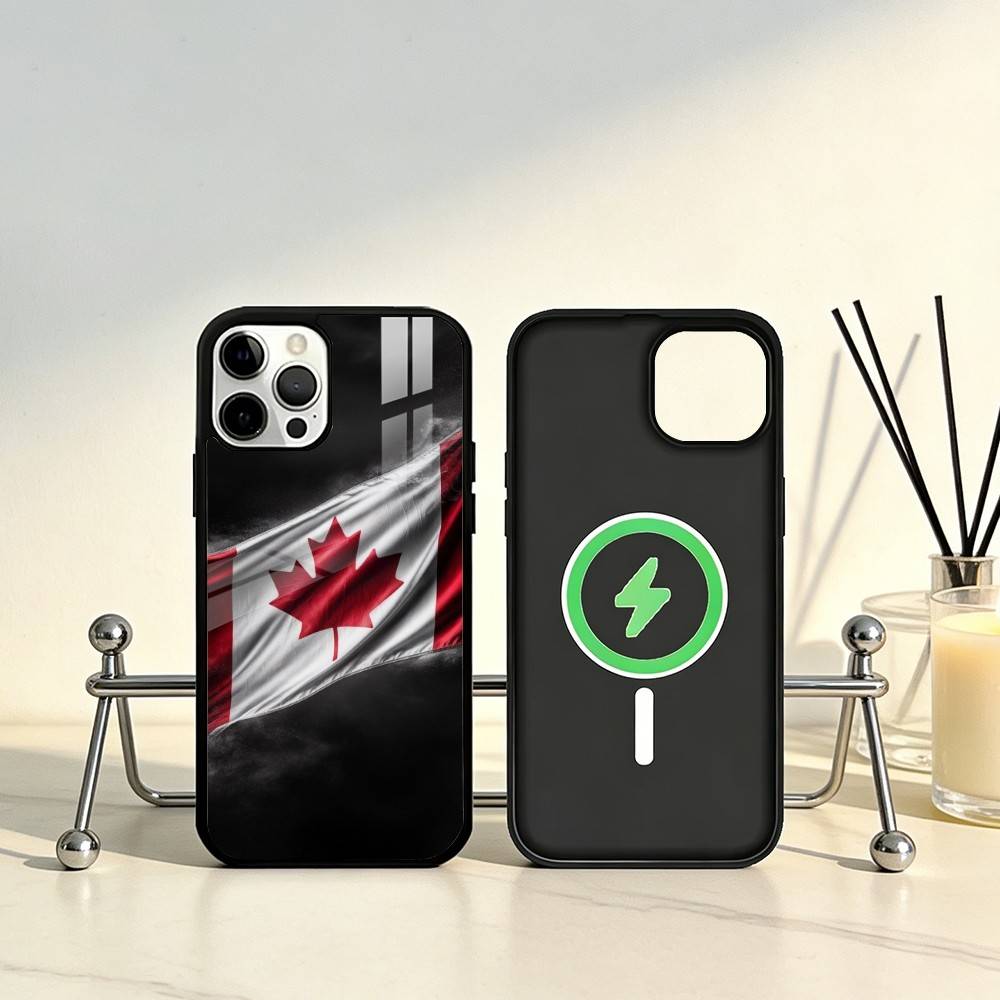 Canada Canadian Flag Phone Case For iPhone17,16,15,14,13,12,11 Plus,Pro Max Magnetic For Magsafe Wireless Charging