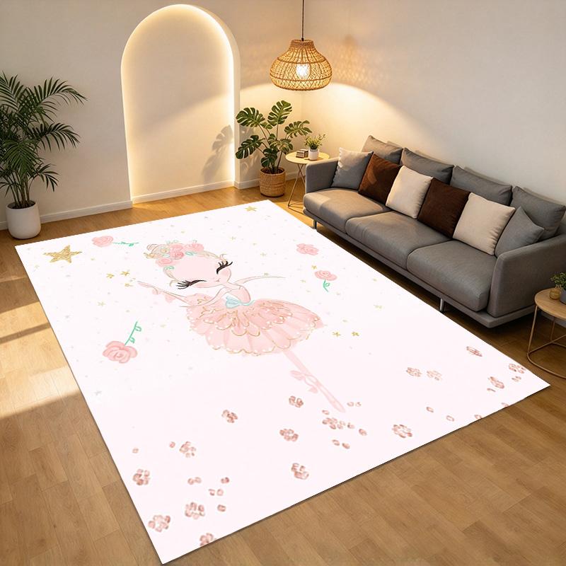 Ballerina Dance Living Room Nonslip Area Rug Soft Carpet For Bedroom Game Playroom Sofa Office Home Decor Doormat Christmas Gift C930835