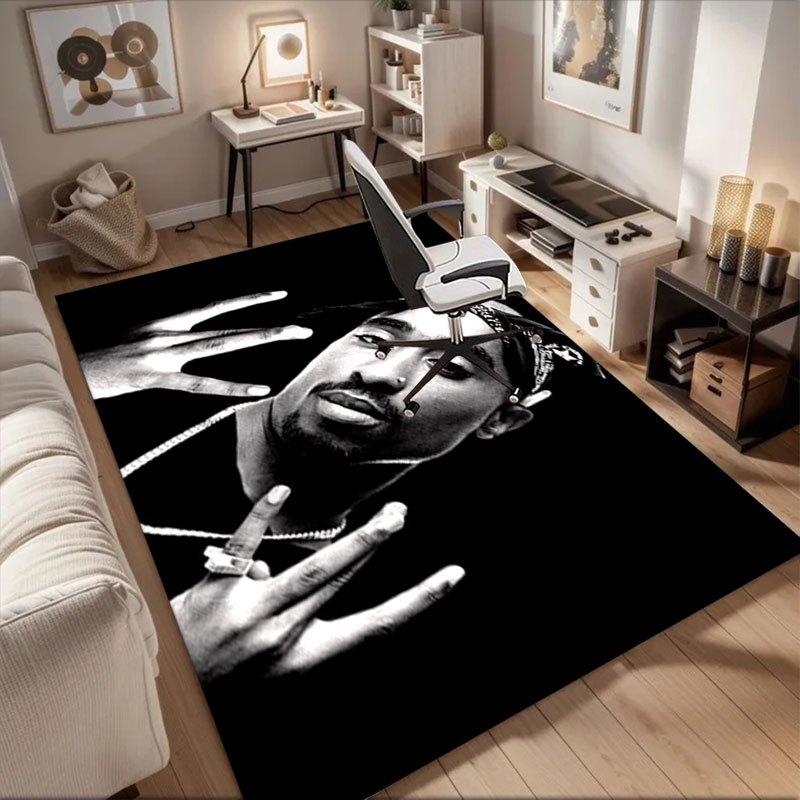 

Tupac Shakur Poster - Tupac Poster Print - Tupac Wall Art - Tupac PosterOffice Mat Perfect for Home Decor Office Desk Chair Rugs Chair Carpe 60cm by 90cm