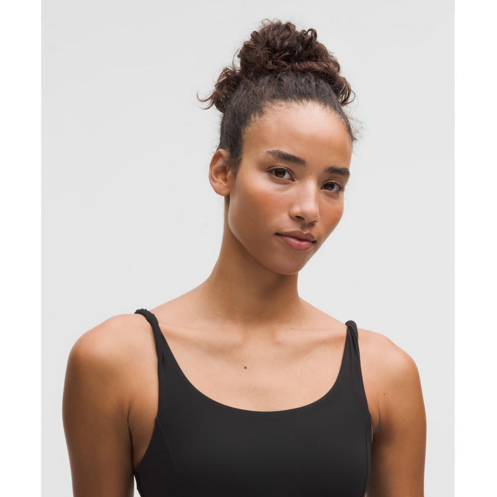 Lululemon Align  Twist Strap Cropped Tank Top  Light Support  B C Cup BlaCk