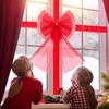 Large Size Christmas Front Door Bow Red Christmas Home Decoration Cabinet Bow  Fireplace