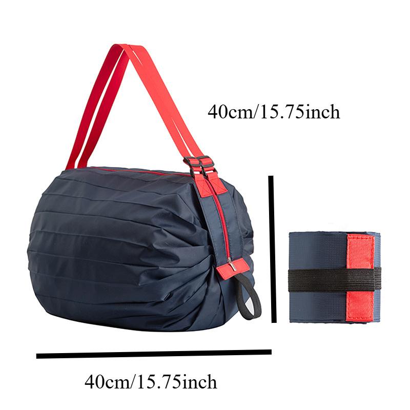 Reusable Foldable Shopping Bag Pink Waterproof Oxford Cloth Travel Beach Bag Supermarket Grocery Portable Storage Bag