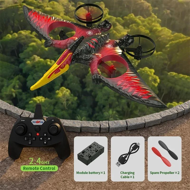 Rc Plane Pterosaur Remote Control Aircraft Glider 2.4G Foam Airplanes with Led Light Gravity Sensing Aircraft Glider Toys Boys