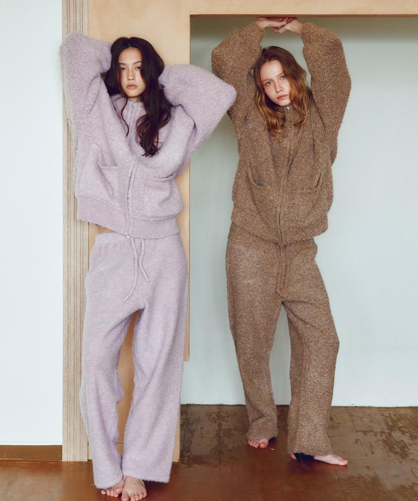 CITTA Wool Blended Heavy Brush Knit Pants_Ctb555(Brown)