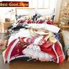 3D Print Anime - Azur Lane Bedding Set Printed Bed Set With Pillowcase Bed Duvet Cover Soft Single Double Queen Super King Size