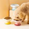 Ceramic Flower Shape Cat Bowl Cute Large Capacity Dog Food Feeding Basin Non-slip Anti Tipping Pet High Foot Bowl