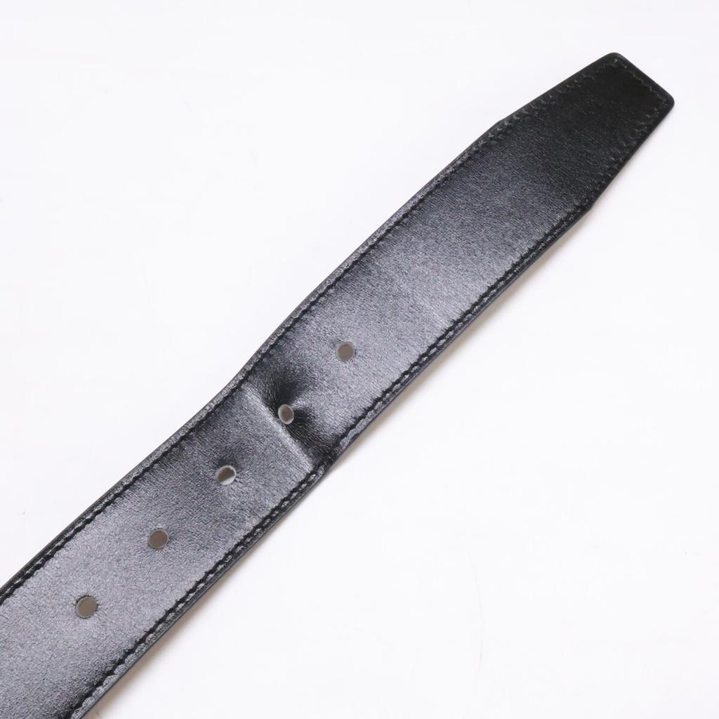 HERMES Cape Cod 32 SVHardware A-stamp Box Calf/Veau Togo Reversible belt 95 Noir / GoldUsed