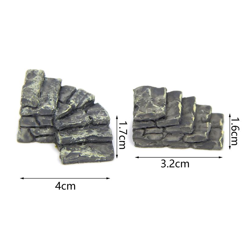 2Pcs Artificial Simulation Stone Step Miniature Fairy Garden Home Decoration Mini Craft Micro Landscaping Decor Diy Accessories
