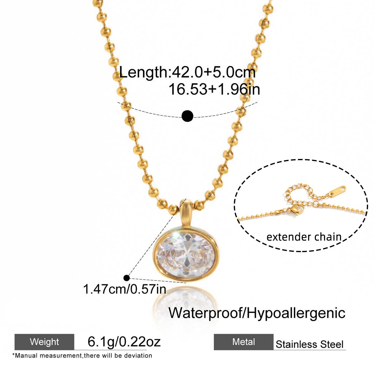 

Yori Waterproof Golden PVD Zirconia Pendant Necklace Delicate Stainless Steel Daily Wear Arrivals Fashion Jewelry 2026