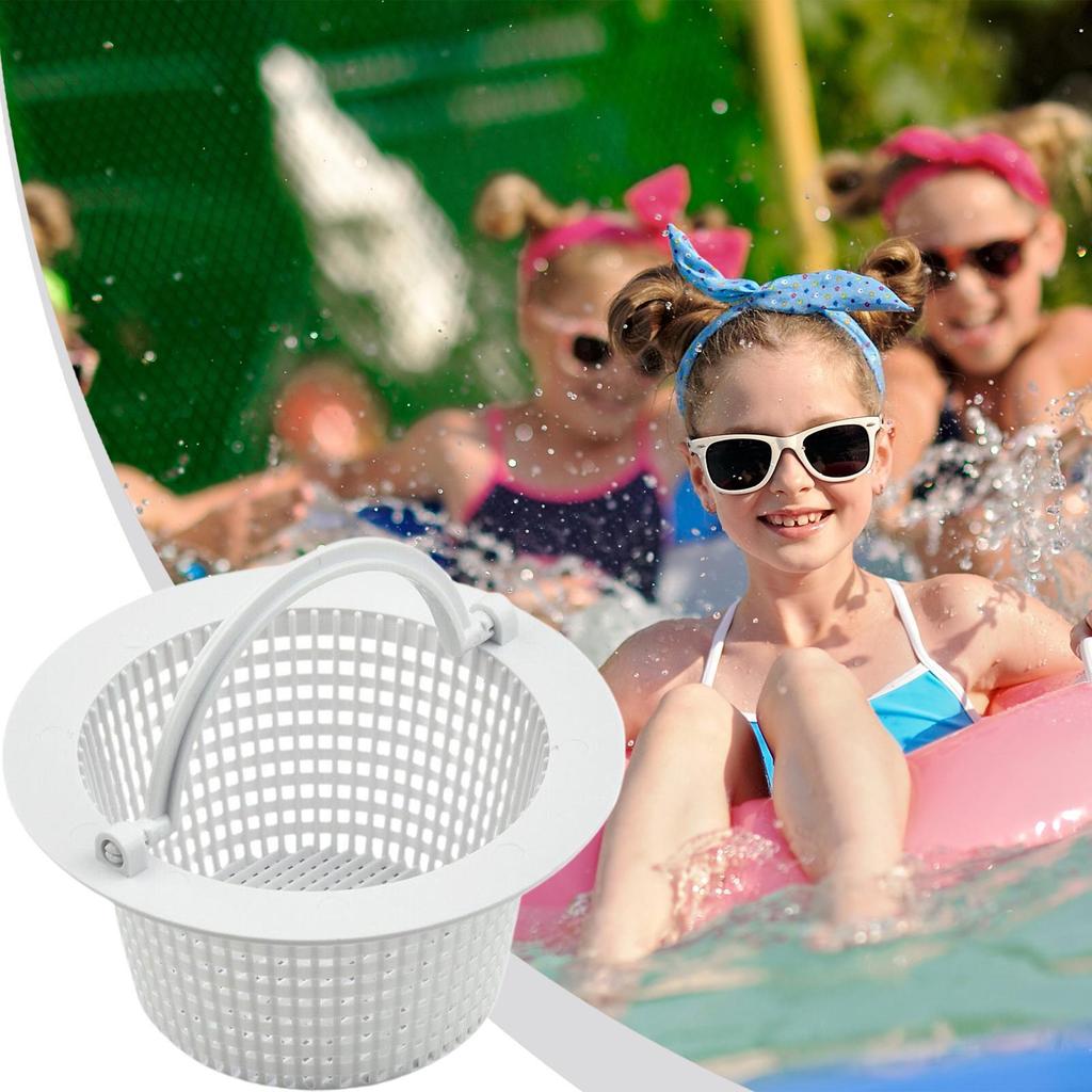 Pool Skimmer Basket Straining Basket Replacement With Handle Cleaning Skimmers For Removing Leaves Debris Hair Scum Grass
