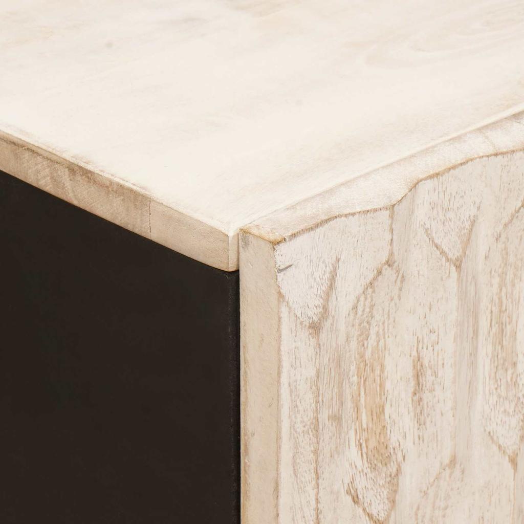 Sideboard with Door White Washed Surface 60 x 33 x 75 cm