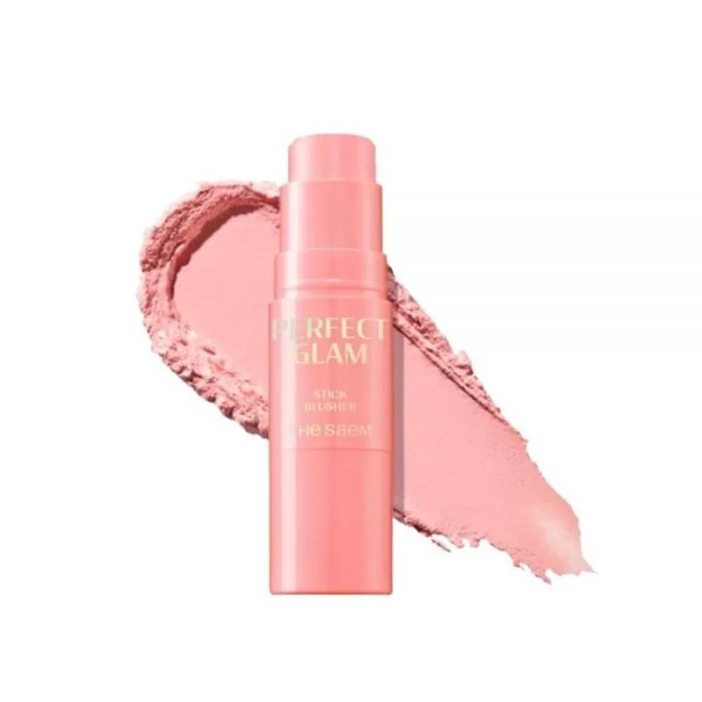 The Saem Stick Blusher Moisturizing Warm Tone Cool Tone Makeup Perfect Glam BR01 Brown Shoe