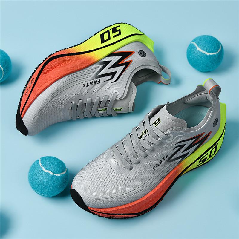 Couple Shoes 2025 New Professional Racing Light Elastic Shock Absorption Carbon Board Running Shoes Light Breathable Casual Versatile Sports Shoes