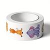 Animal Stickers with, Elephant, Giraffe, , Hippo, Cheetah, , Monkey, Rhino, Antelope & Meerkat - Cute Party Favors, Supplies, Scrapbook Labels