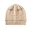 Women's High-End Color Block Cable Knit Hollow Warm Cashmere Hat - Autumn/Winter 2025