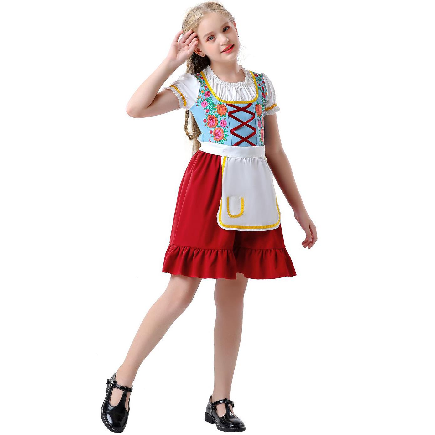 

Новые немецкие костюмы Октоберфеста, костюмы горничных, платья официантов для родителей и детей S