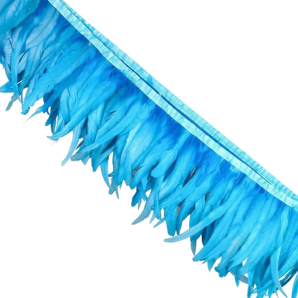 1 Meter Natural Large Feather Trim for Down Jackets, Shawls and Party Decorations