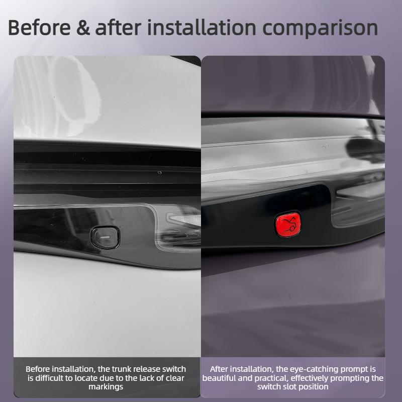 For Leapmotor B10 Car Trunk Button Sticker Electric Tailgate Switch Prompt Decal Exterior Decor Accessories