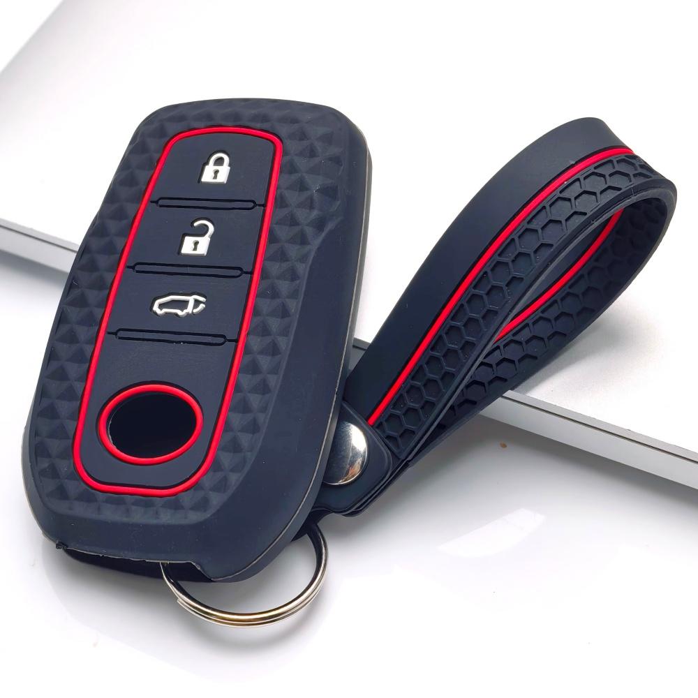 Key Cover for Toyota Corolla Camry Rav4 Prius Cross Venza with Keychain Anti-Scratch Guard Shockproof Protection Soft Grip Texture