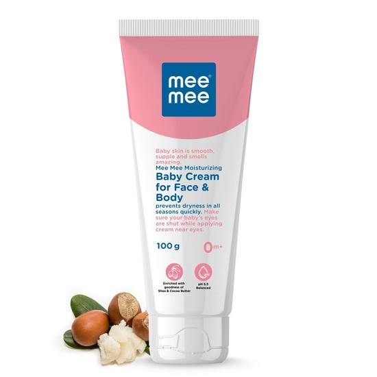 Mee Mee Moisturizing Baby Cream For Face & Body, Shea & Cocoa Butter, 24 Hrs Moisturization - 100 G
