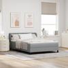 VidaXL Spring Bed with Mattress Light Grey 160x200 Cm Fabric 3340094