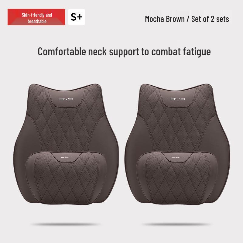 BYD Han EV Headrest Neck Pillow & Lumbar Support Cushion for Tang DMI/Qin Plus DMI/Song L