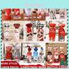 Cross-border New Christmas Decoration Cute Cartoon Printed Wine Bottle Bags
